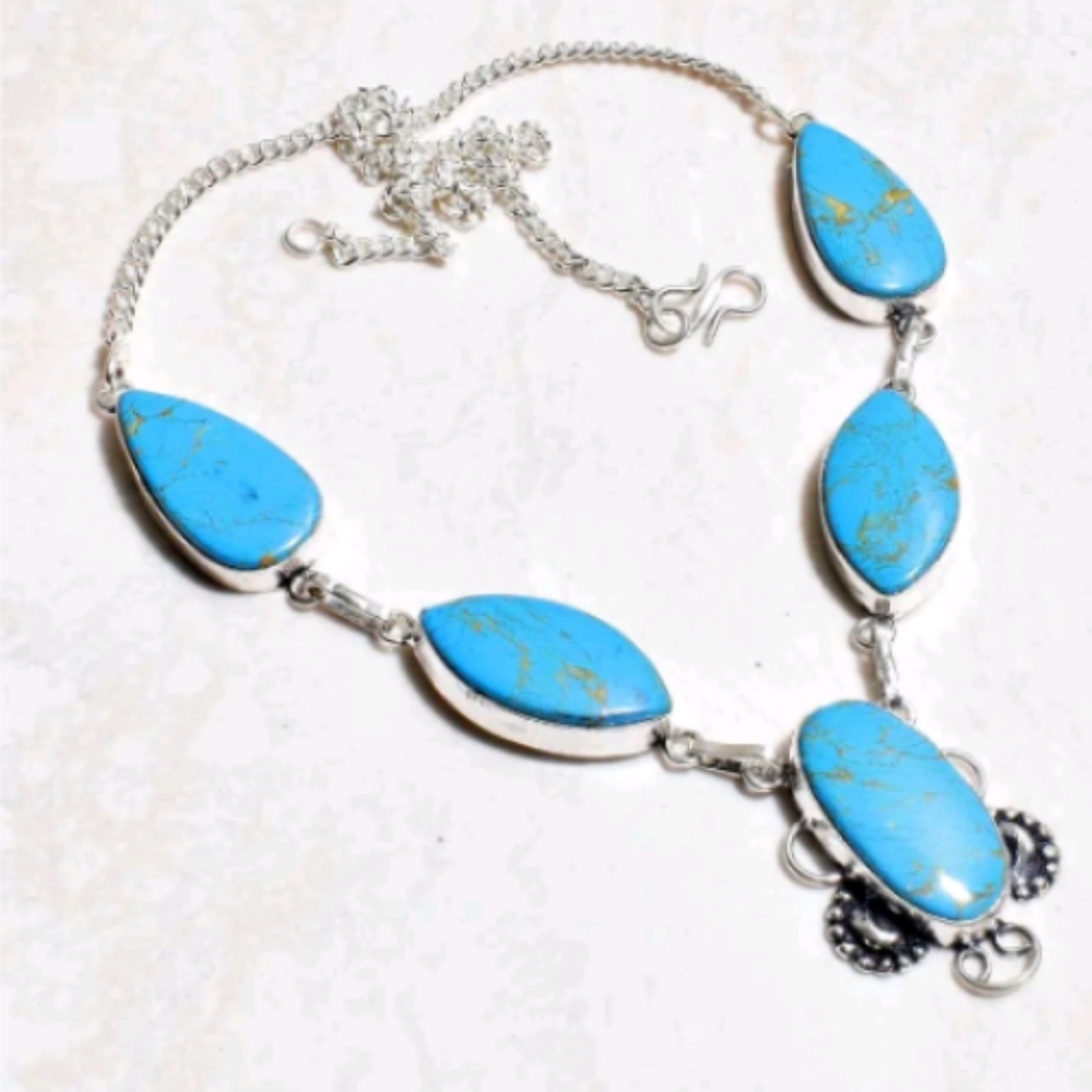 STERLING SILVER TURQUOISE NECKLACE
